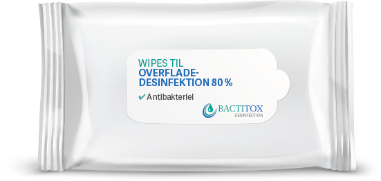Bactitox Wipes til overfladedesinfektion 80% (20 stk pakke)