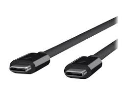 USB-C Thunderbolt 3 to USB-C Cable 100W, Black (0.8m)