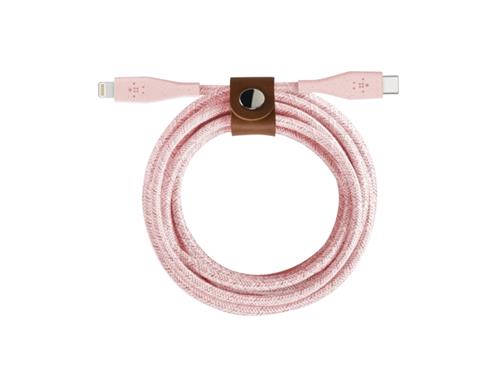 Belkin USB-C to Lightning w/Strap, Pink (1m)
