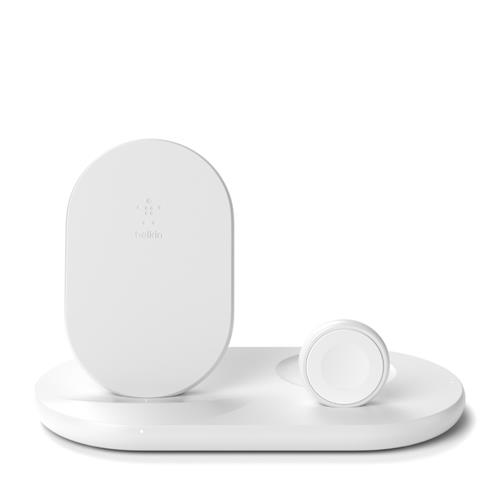 3-in-1 Wireless Pad/Stand/Apple Watch, White