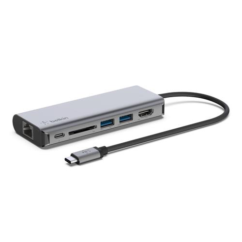 USB-C 6-in-1 Multiport Adapter, Grey