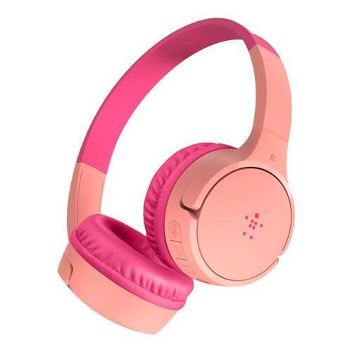 SOUNDFORM Mini Wireless On-Ear Headphones for Kids Pink