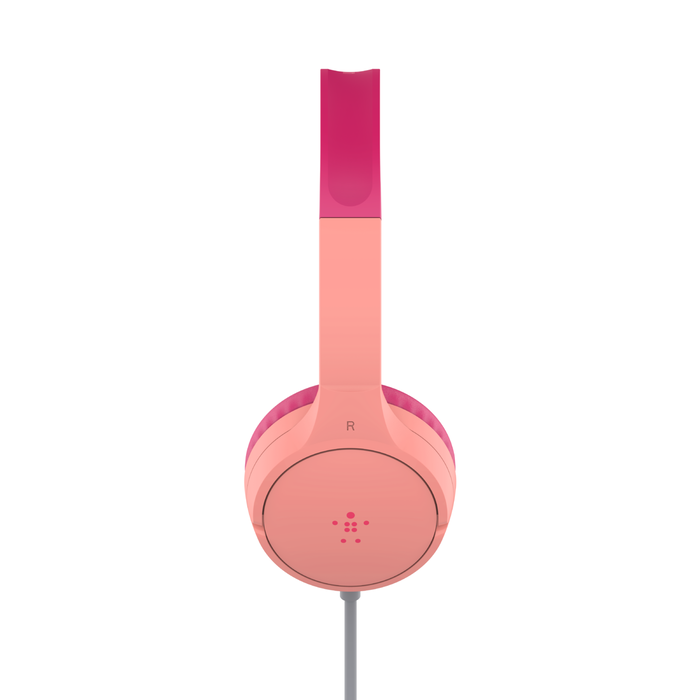 SOUNDFORM Mini Wired On-Ear Headphones for Kids, Pink