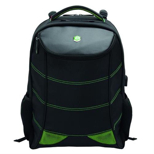 17'' BestLife Gaming Backpack Snake Eye, Black/Green