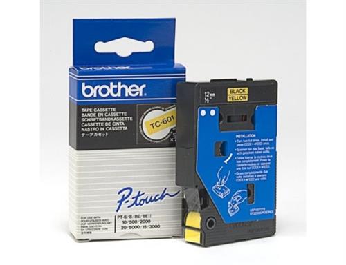 Brother TC tape 12mm black/yellow
