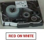 Brother TZe tape 18mmx8m red/white