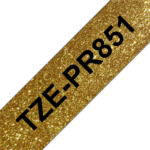 Brother TZe-PR851 24mm x 8m tape black on gold