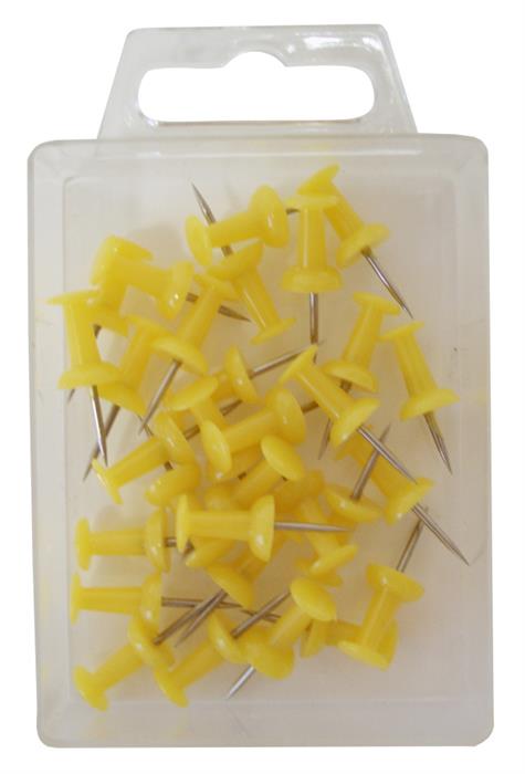 Kortnål Push pin gul (30)