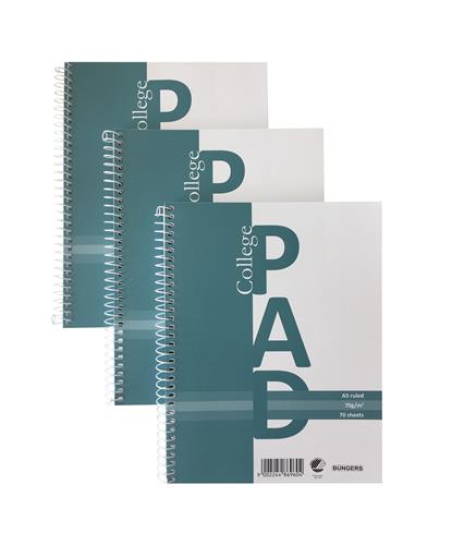 college pad A5 70g/70 sheets ruled (3)