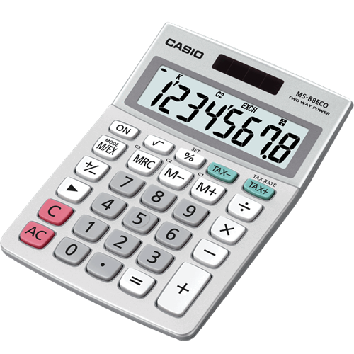 Casio calculator MS-88ECO, Grey