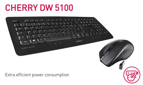 Cherry DW 5100 Wireless Desktop, Black