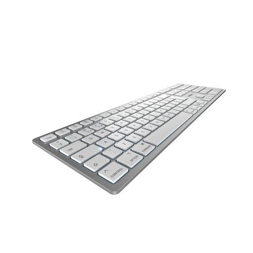 Cherry KW 9100 Slim for MAC Wireless Keyboard, Silver/White
