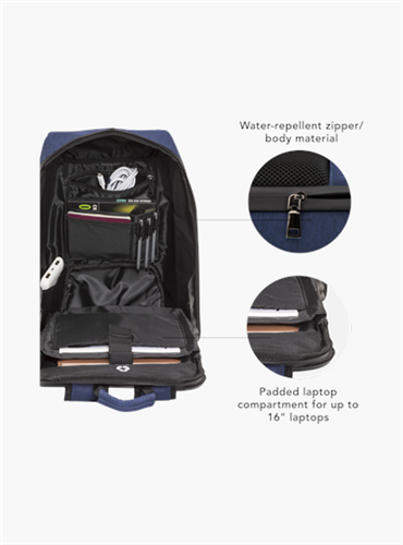 16'' Christiansborg Recycled Backpack, Dark Blue