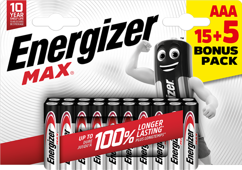 Energizer MAX AAA/E92 (15+5 pack)