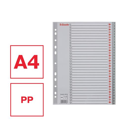 Register PP A4 1-31 grå