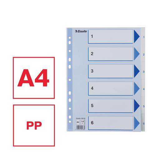 Register PP A4 1-6 hvid