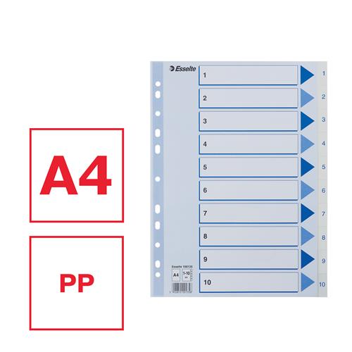 Register PP A4 1-10 hvid