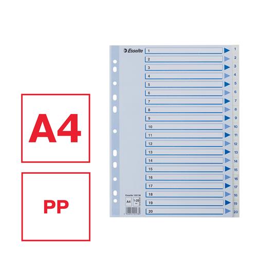 Register PP A4 1-20 hvid