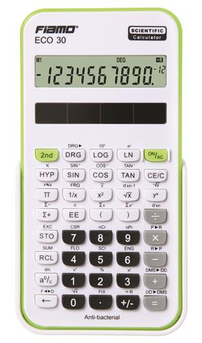 Fiamo Eco 30 Anti-bacterial Calculator, Green