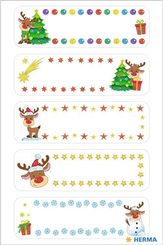 Herma stickers Decor julegaveretiket Rudolf (2)