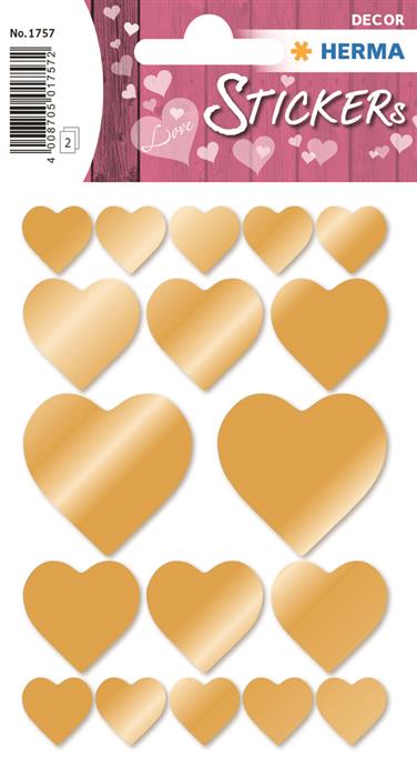 Herma stickers Decor Valentine\'s Day hjerter guld (2)