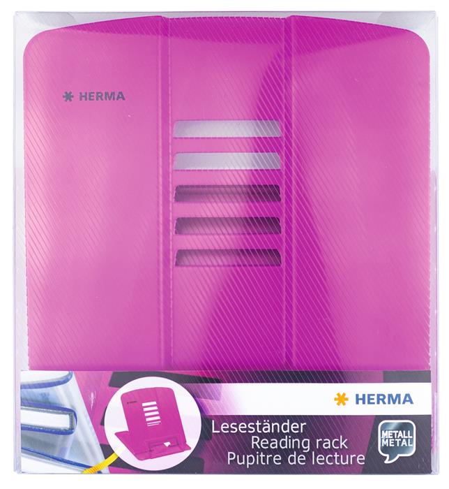 Herma Reading rack metal pink