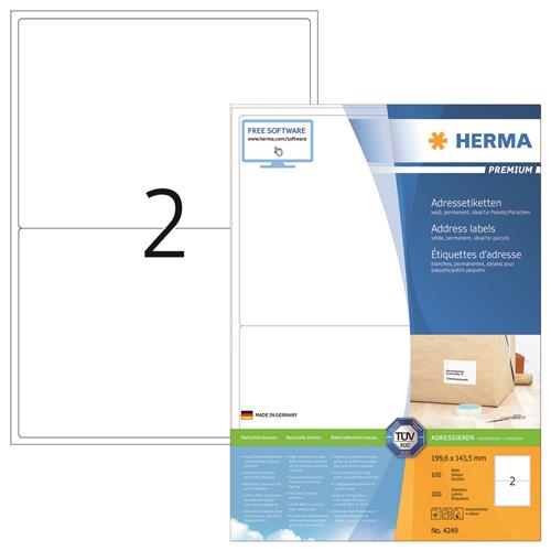 Herma etiket Premium A4 100 199,6x143,5 (200)