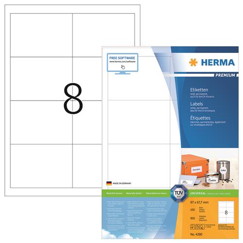 Herma etiket Premium A4 100 97x67,7 (800)