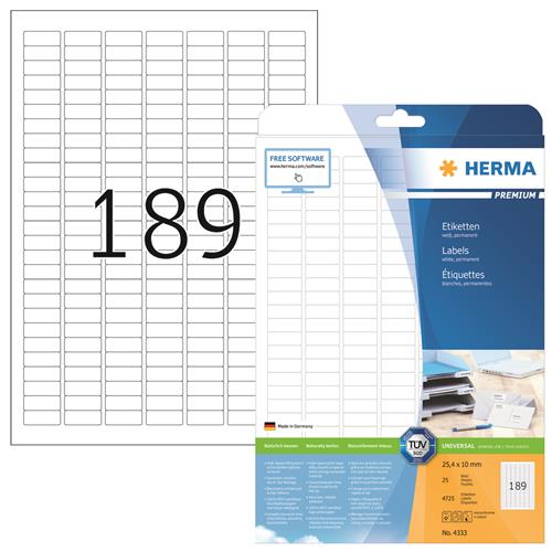 Herma etiket Premium 25,4x10 (4725)