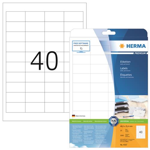 Herma etiket Premium 48,5x25,4 (1000)