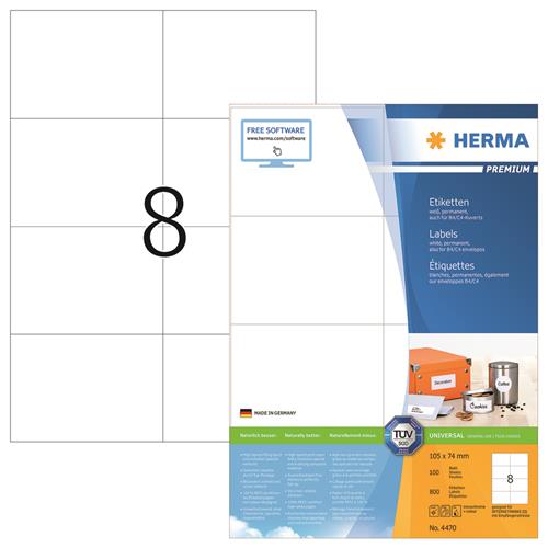 Herma etiket Premium A4 100 105x74 (800)
