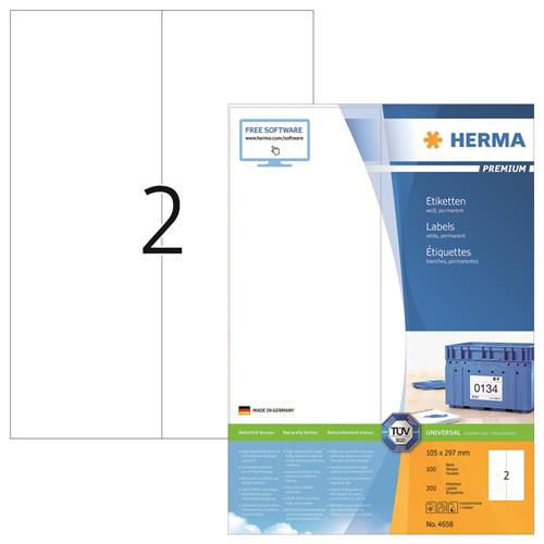 Herma etiket Premium A4 100 105x297 (200)