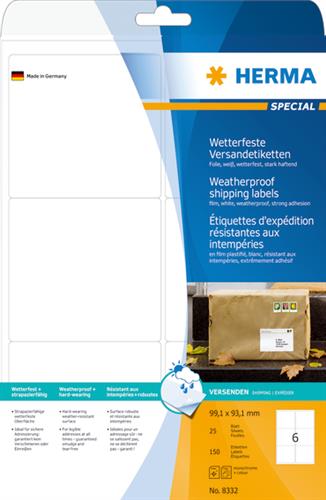 Herma label shipping/forsendelse - ekstra stærk 99,1x93,1 (1