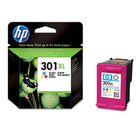 HP 301 XL color ink cartridge, blistered
