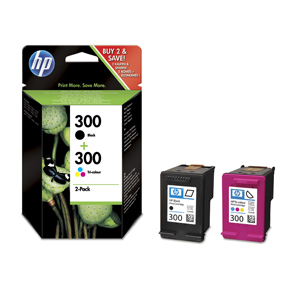 HP 300 black & color ink (sampack)