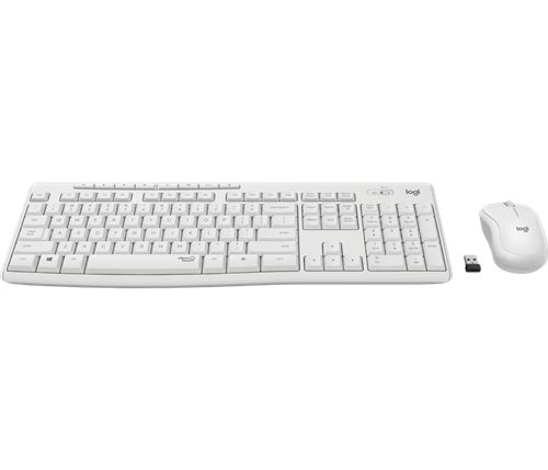 MK295 Silent Wireless Combo Desktop set, Off White (Nordic)