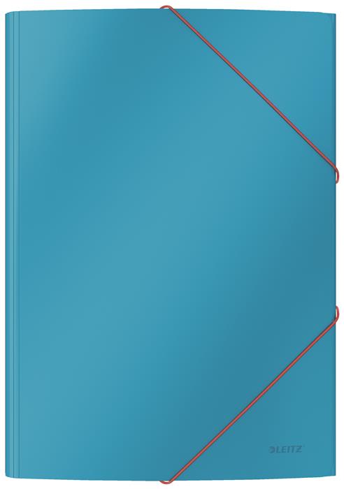 3-klap elastikmappe Cosy karton A4 blå