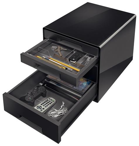 Desk Cube Leitz Dual 4-skuffer sort
