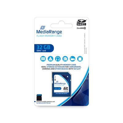 MediaRange SDHC memory card, Class 10, 32GB