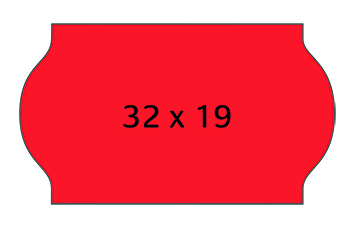 Meto etiket perm 32x19 rød (5rl/1000)