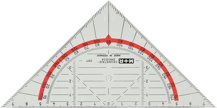 Trekant lineal M+R 16 cm