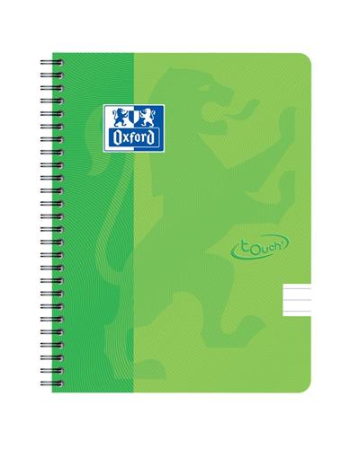 Oxford Touch notesbog A5+ linjerert 70 ark 90g grøn