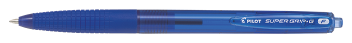Kuglepen m/klik Super Grip G 0,7 blå