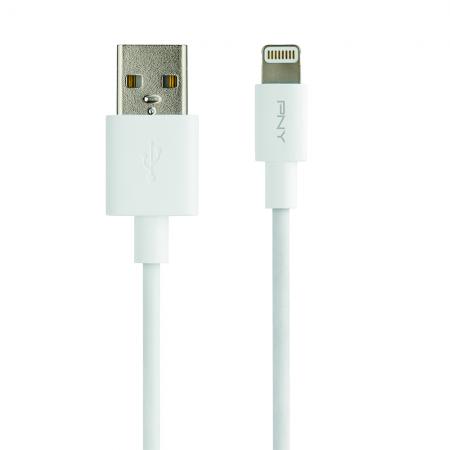PNY USB-A to Lightning, White (1.2m)