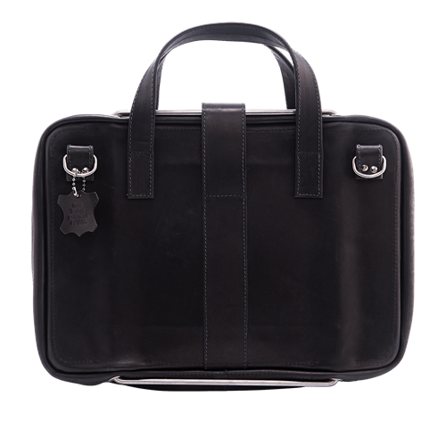 R-Go Viva 15.6'' Laptop bag Full Grain Leather, Black