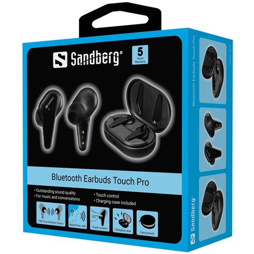 Sandberg Bluetooth Earbuds Touch Pro, Black