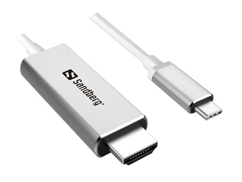 USB-C to HDMI Cable, Silver (2m)