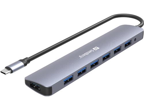 Sandberg USB-C to 7 x USB 3.0 Hub