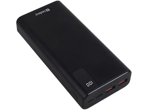 20.000 mAh PD 20W PowerBank USB-C, Black
