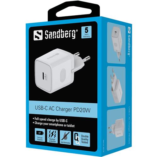 USB-C AC Charger PD20W, White (EU)